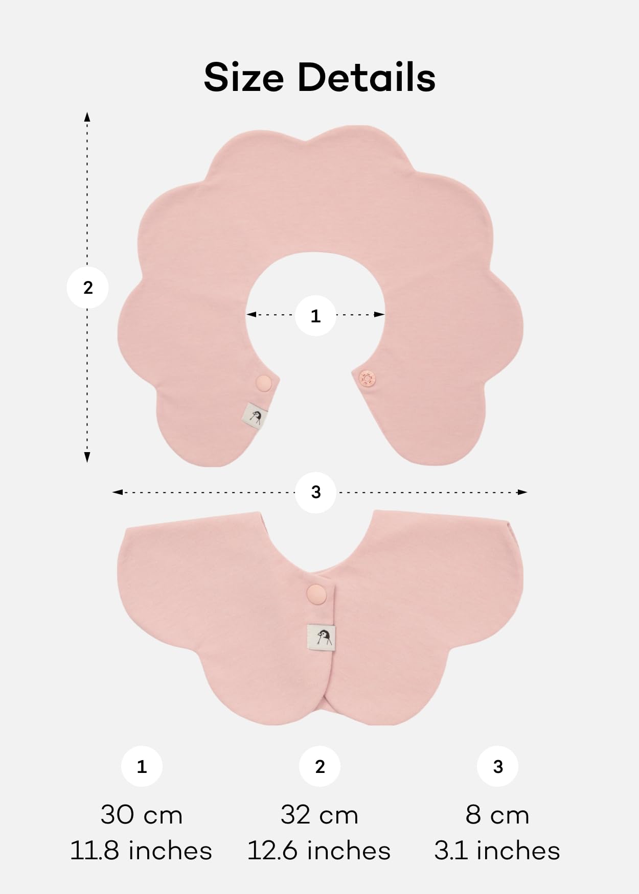 Konny Baby Bibs size 32x30 cm suitable for ages 0-36 months