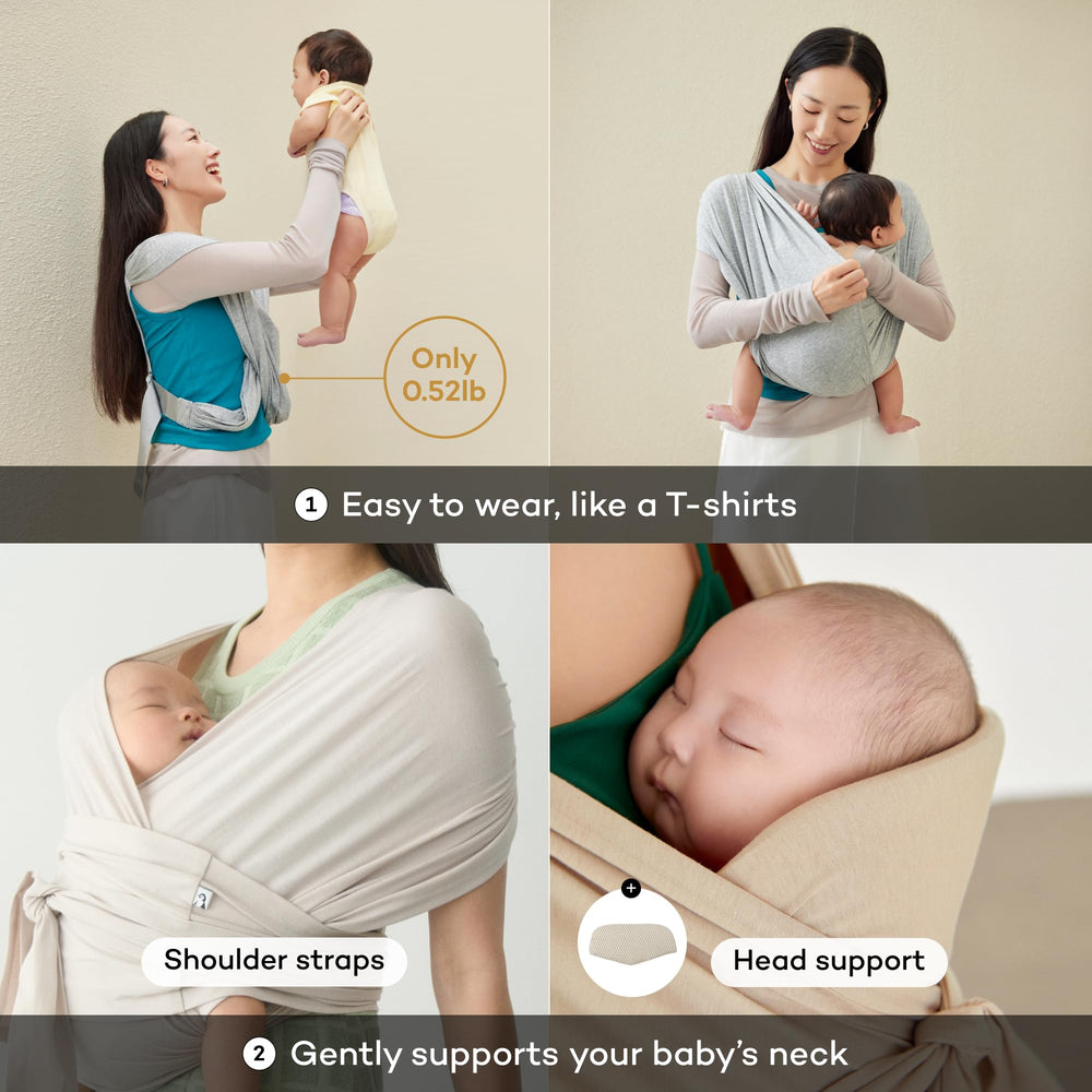 Konny Flex SoftBreeze worn in front carry to illustrate newborn comfort and closeness.