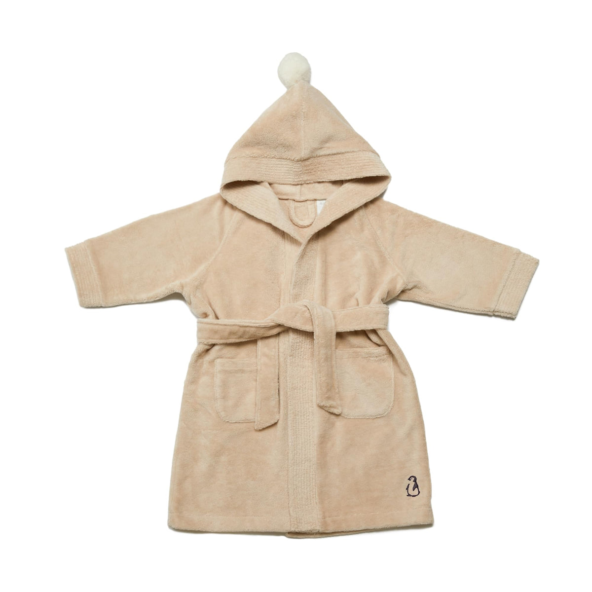 Konny Kids Bathrobes beige hooded-towel keeps kids warm after bath