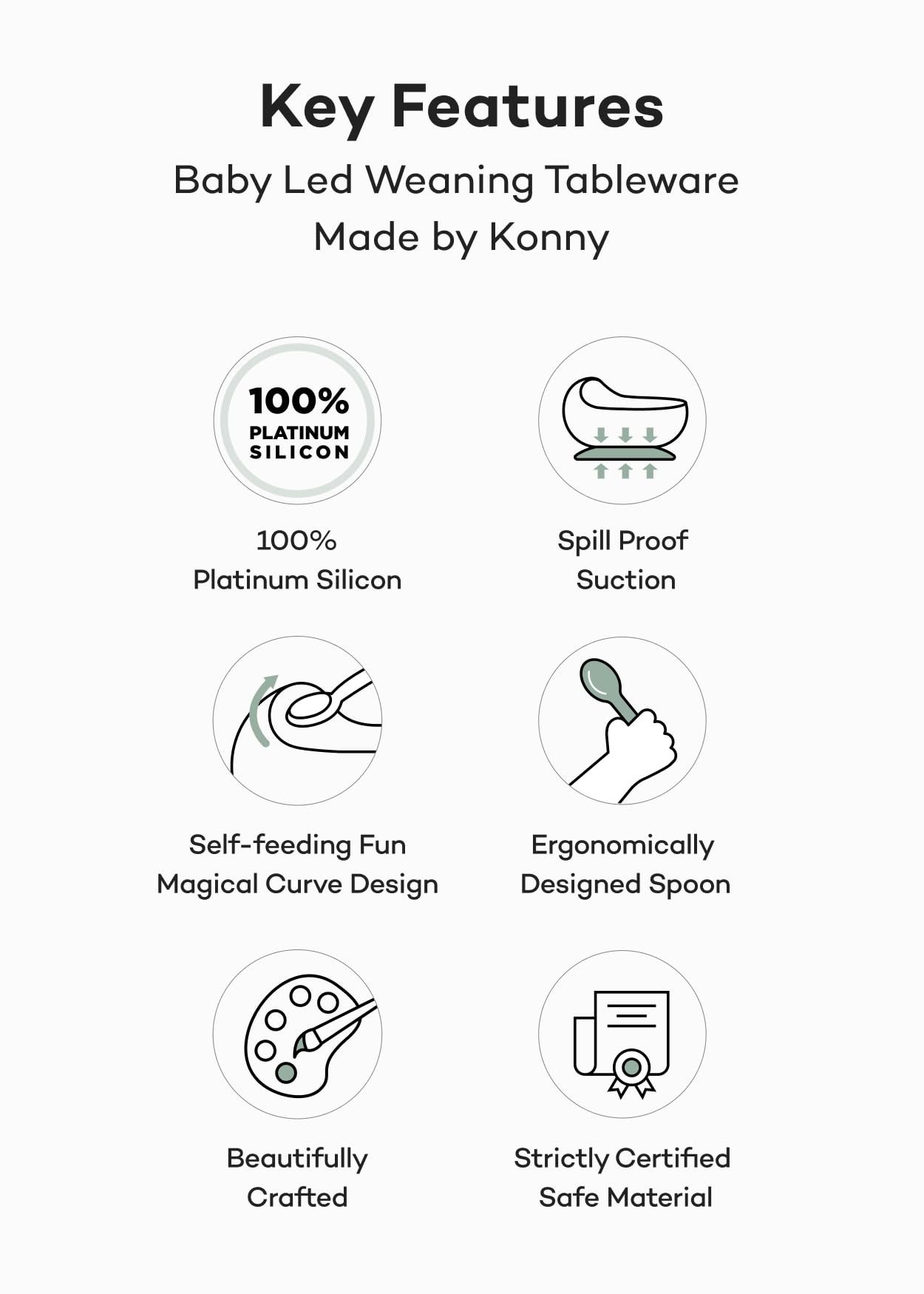 Konny baby-led weaning set—self-feeding essentials for early milestones.
