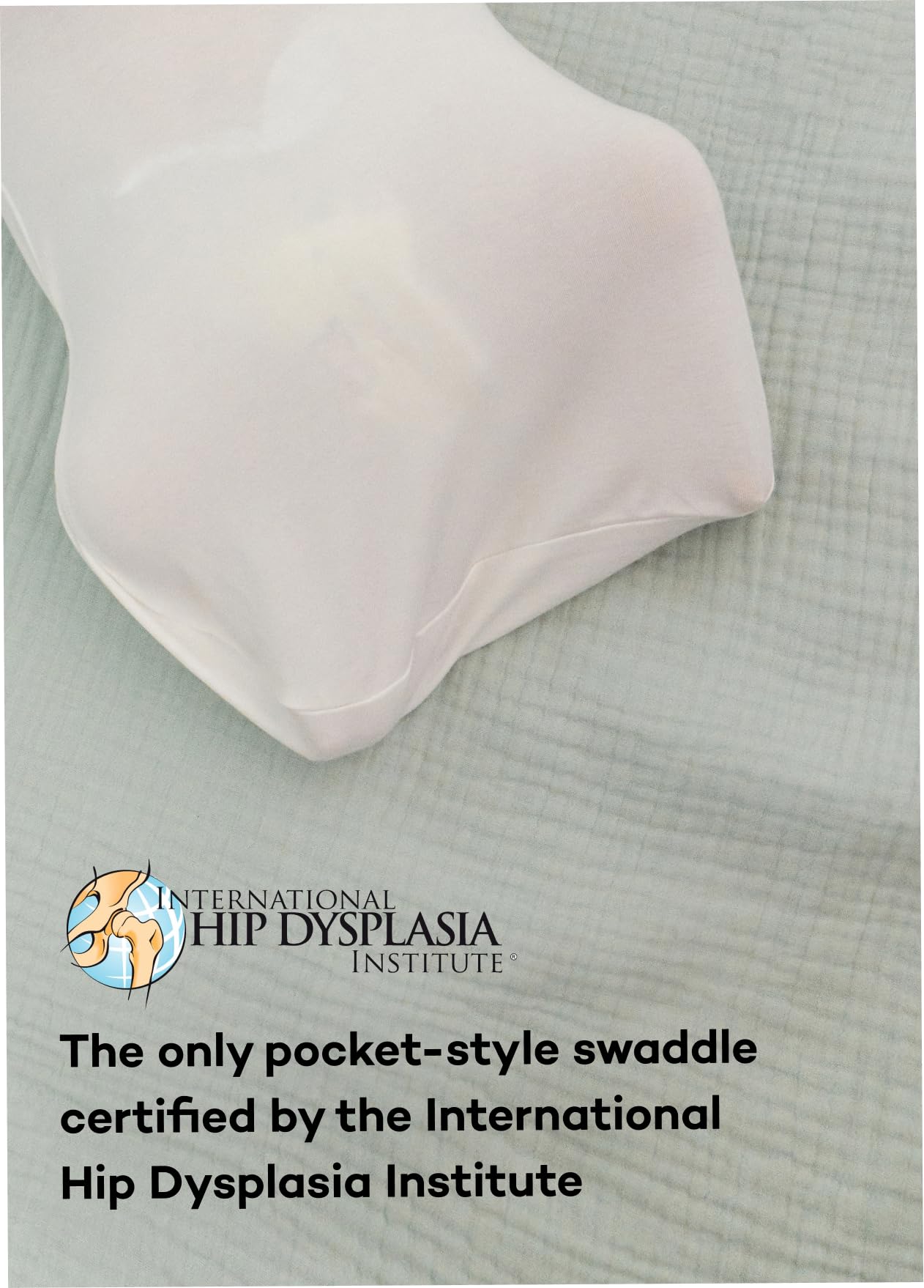 Konny Newborn Swaddle Butterfly Style on baby secures arms for restful sleep.