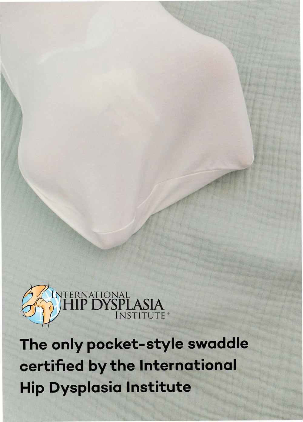 Konny Newborn Swaddle Butterfly Style on baby secures arms for restful sleep.