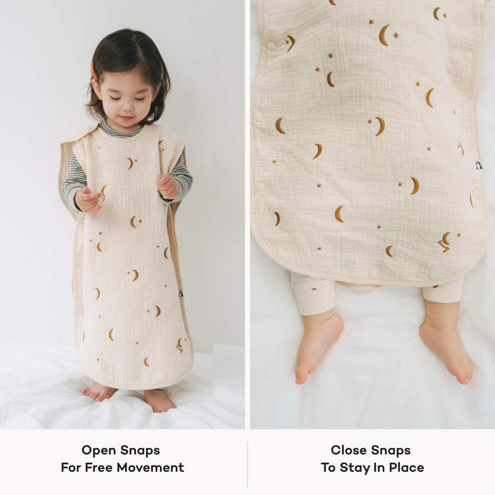 Konny Sleep Sack close-up shows soft, airy fabric texture.