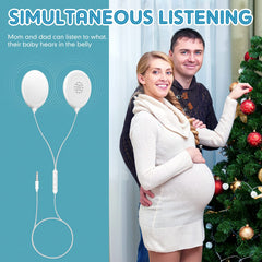 Konohan audio splitter enables sharing music with baby during pregnancy.