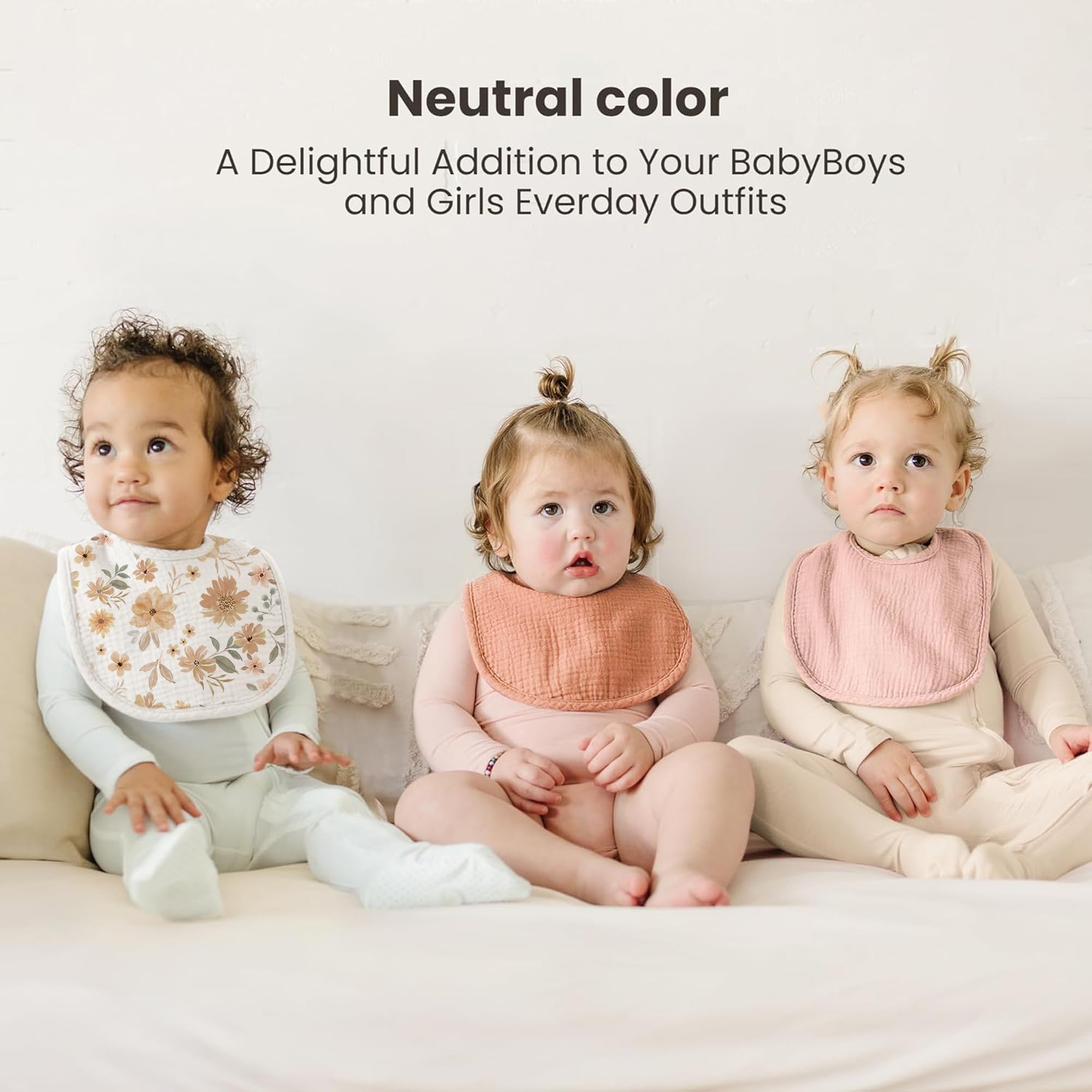 Konssy baby bibs absorbent closeup highlighting cozy velvety back for comfort.