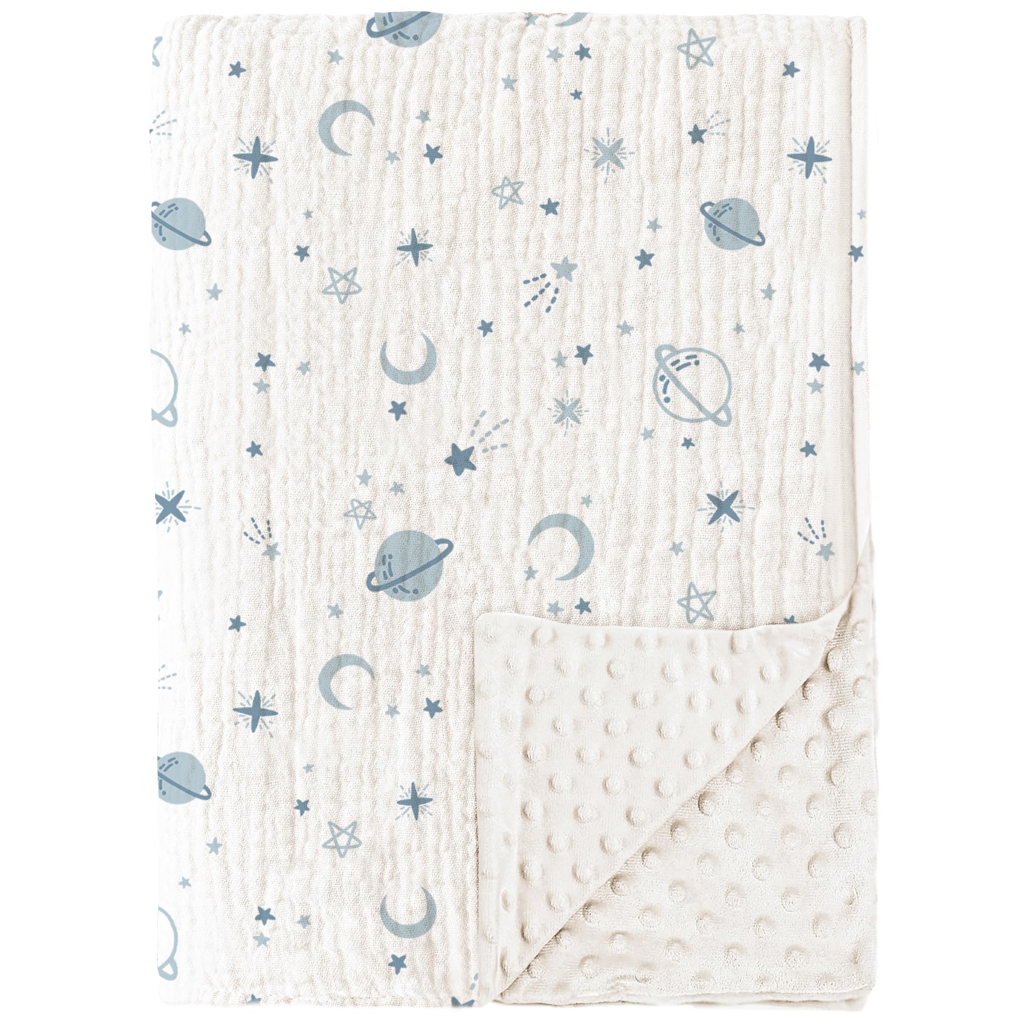 Konssy baby blanket front muslin cotton offers breathable softness