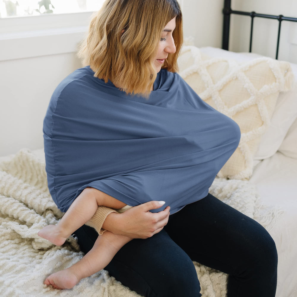 Konssy cover shields baby from contact while shopping.