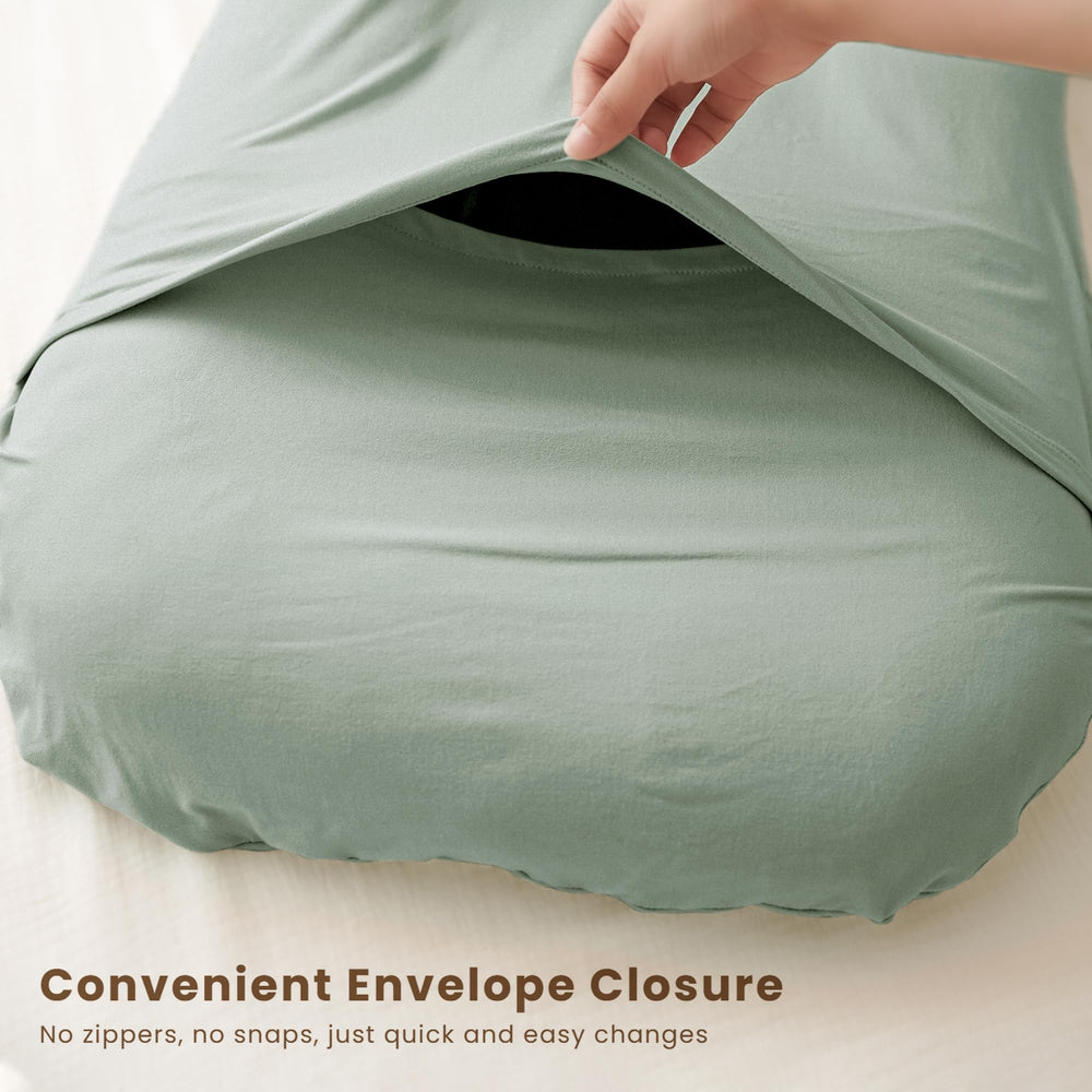 Konssy infant slipcover green leaves, designed to fit most loungers