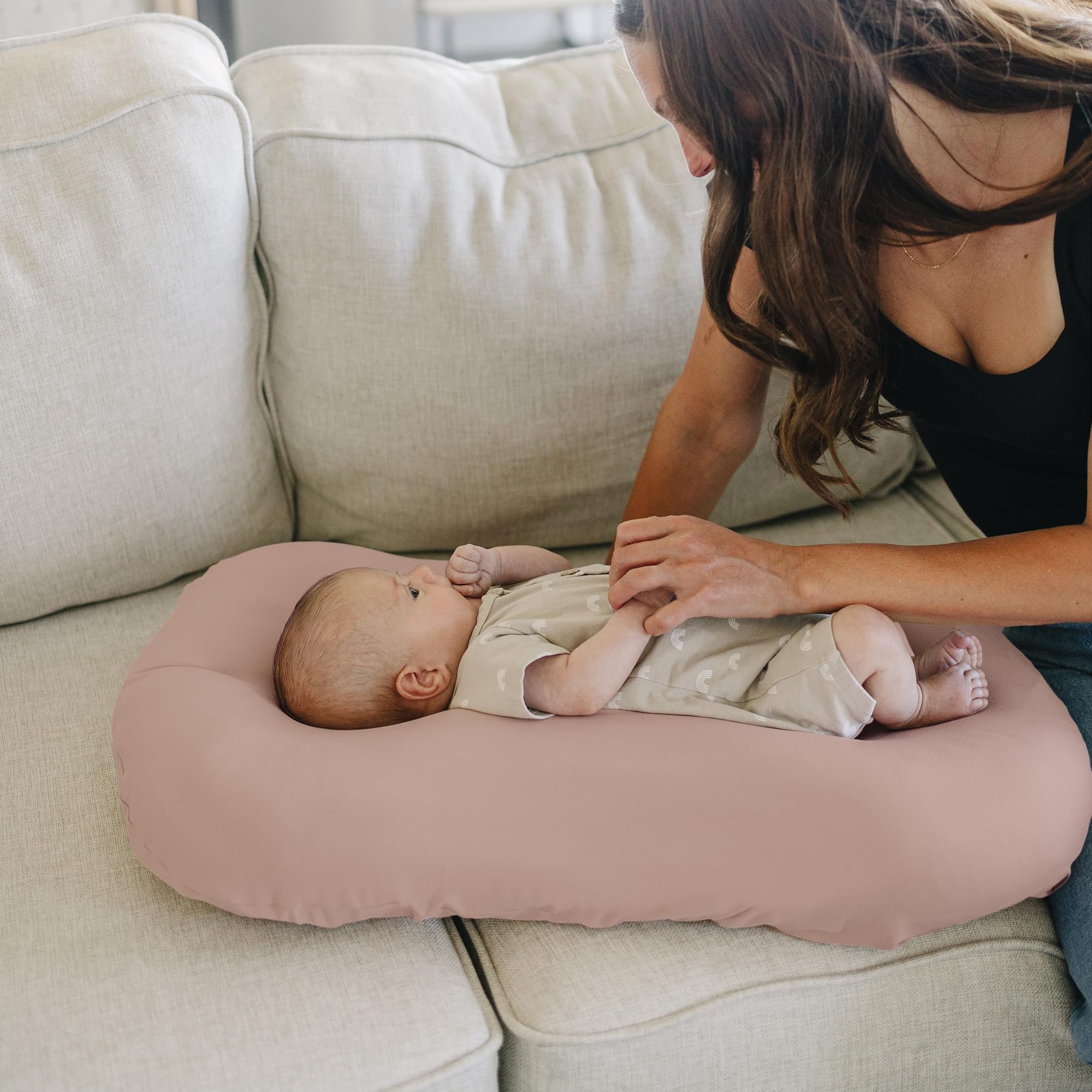 Konssy baby lounger cover soft patterns suggests stylish, comfortable upgrade for baby loungers.