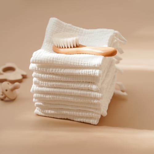 Konssy washcloths measure 11x11 inches for ample coverage during bath time