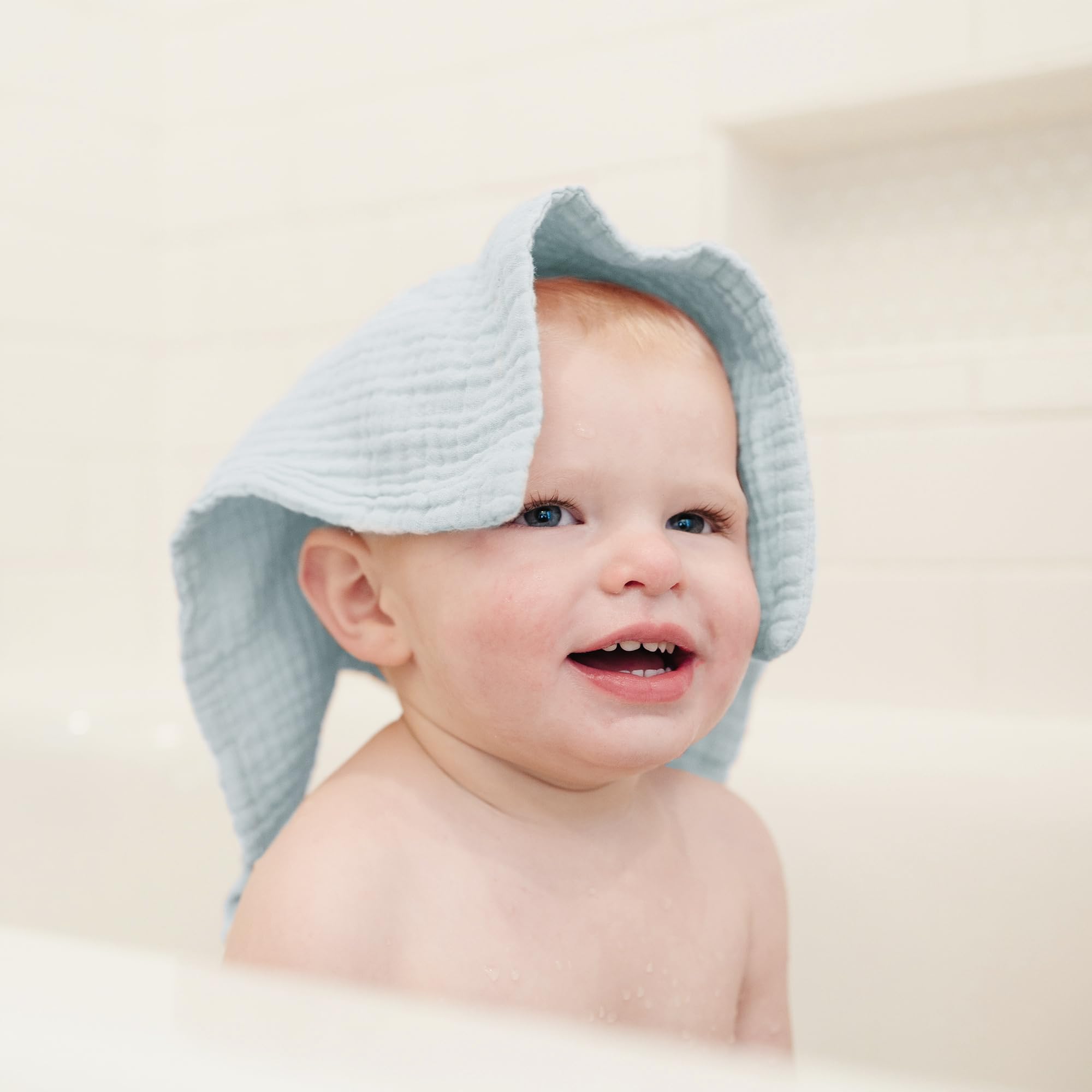 Konssy washcloths double as burp cloths for on-the-go care