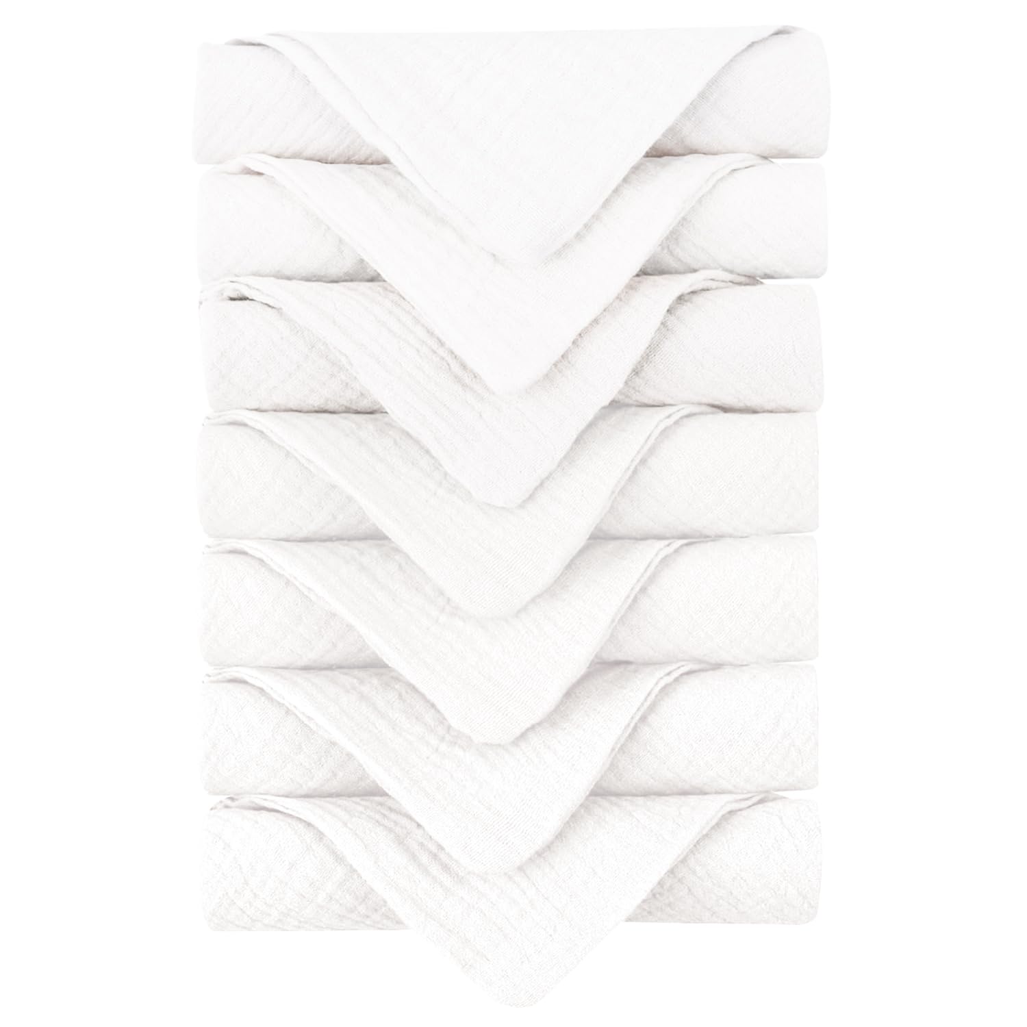 Konssy Baby Muslin Washcloths pack close-up showing ultra-soft fabric ideal for delicate skin