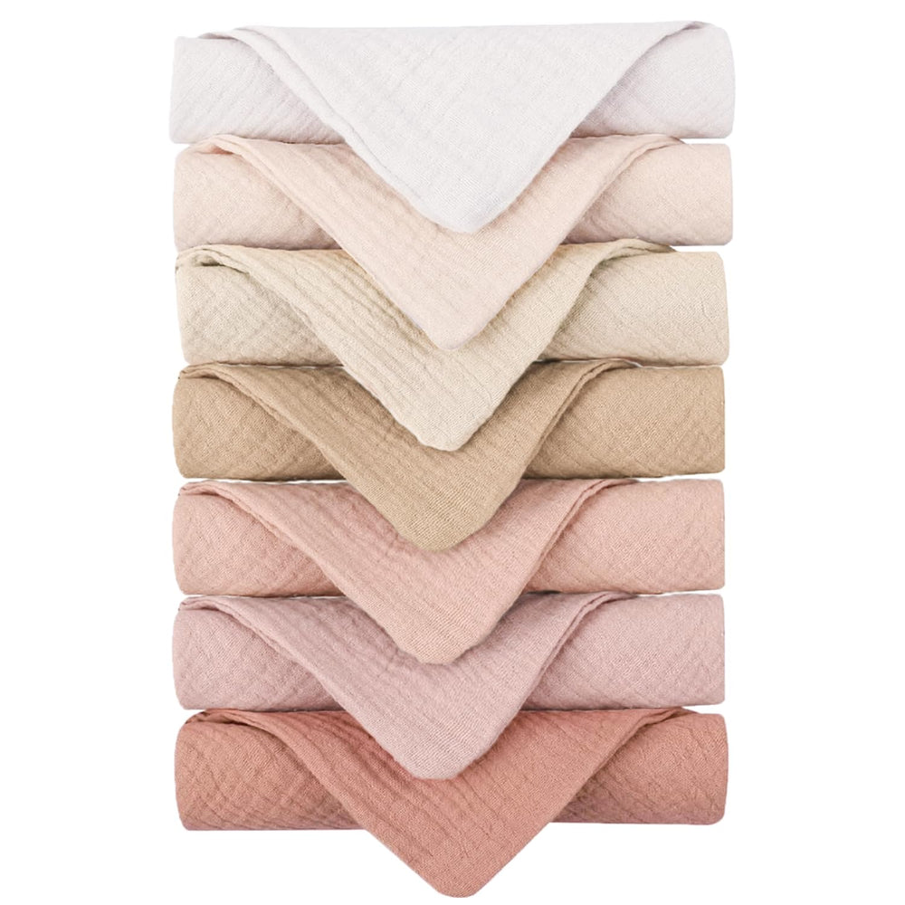 Konssy Baby Muslin Washcloths soft-touch fabric for gentle bath time cleansing.