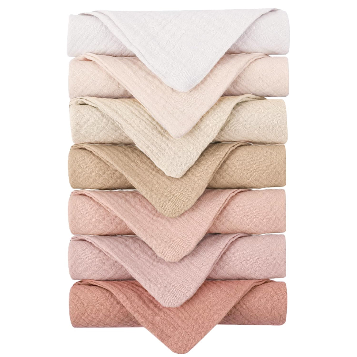 Konssy Baby Muslin Washcloths soft-touch fabric for gentle bath time cleansing.