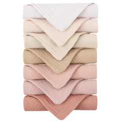 Konssy Baby Muslin Washcloths soft-touch fabric for gentle bath time cleansing.
