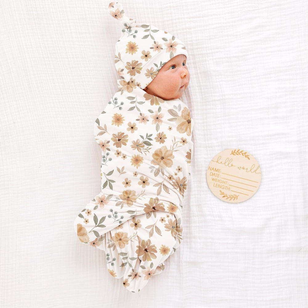 Konssy baby swaddle 30x30 blanket demonstrates generous size for 0-3 months.