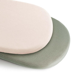Konssy bassinet sheets 2pack folded neutrals offer ready-for-baby sleep comfort