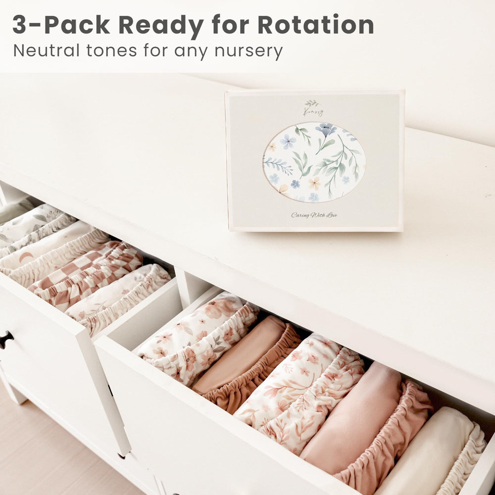 Konssy nursery-ready bedding delivers a practical, cozy setup