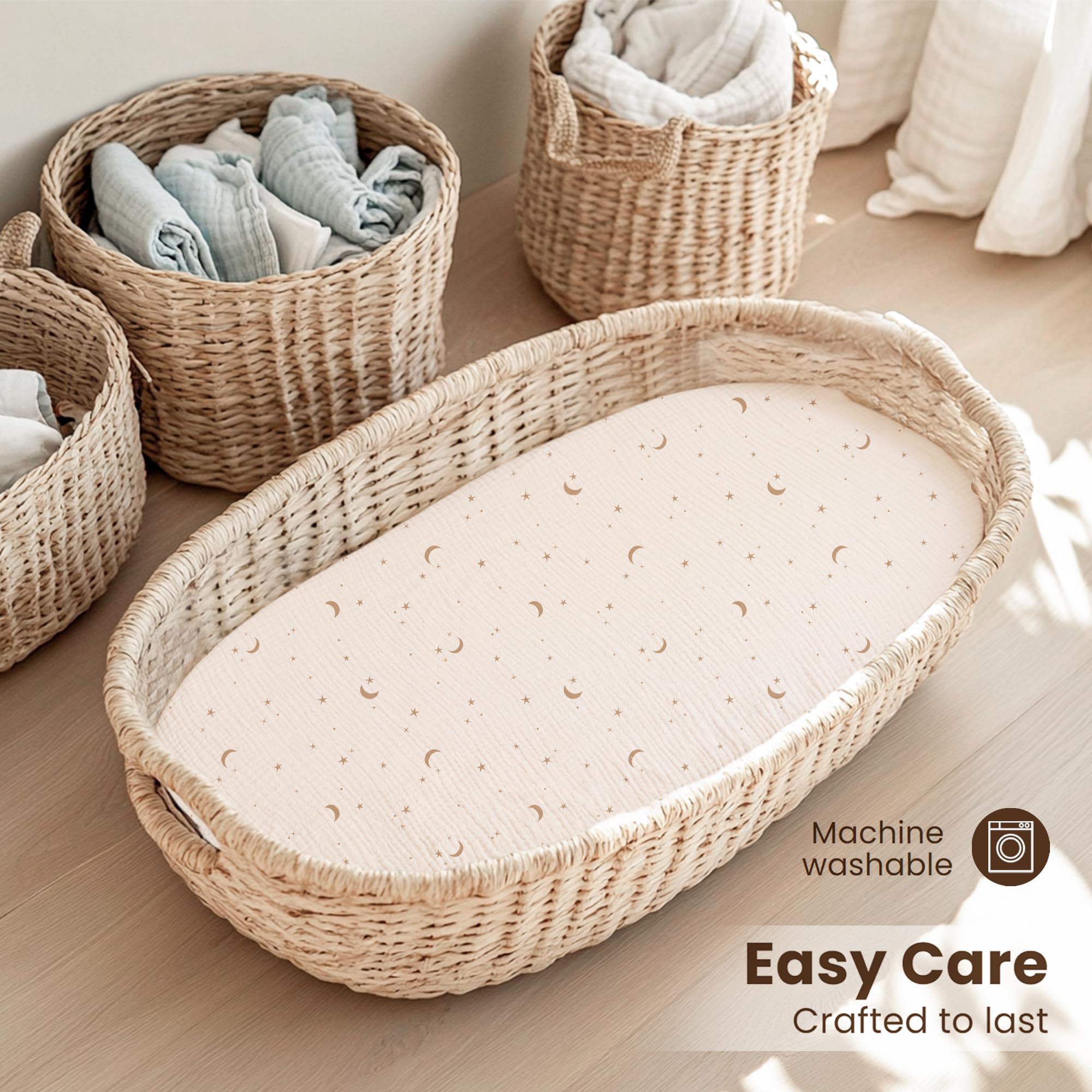 Konssy green-floral design sheet adds gentle charm to nursery sleep setup