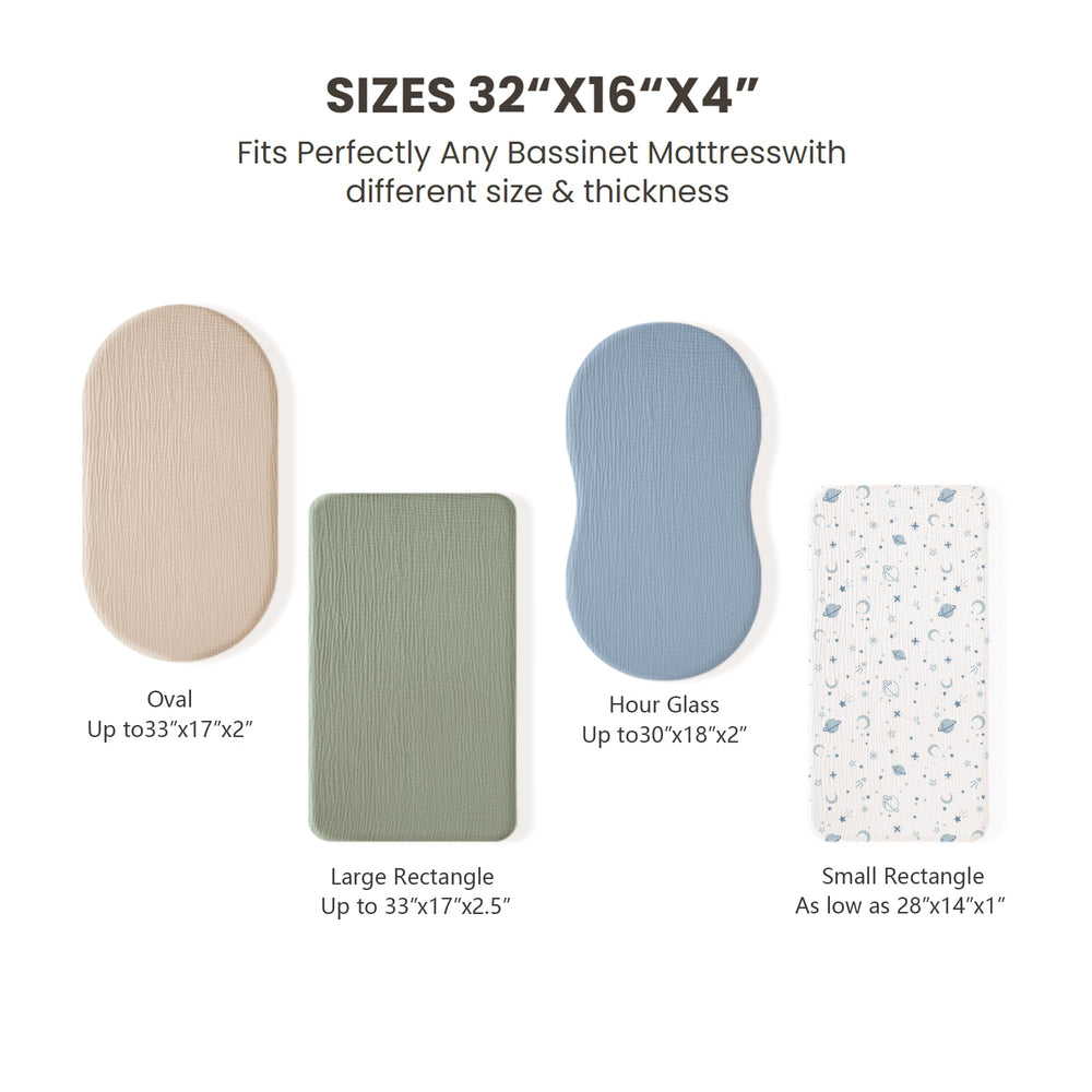 Konssy bassinet-sheets softens with every wash ensuring cozy sleep