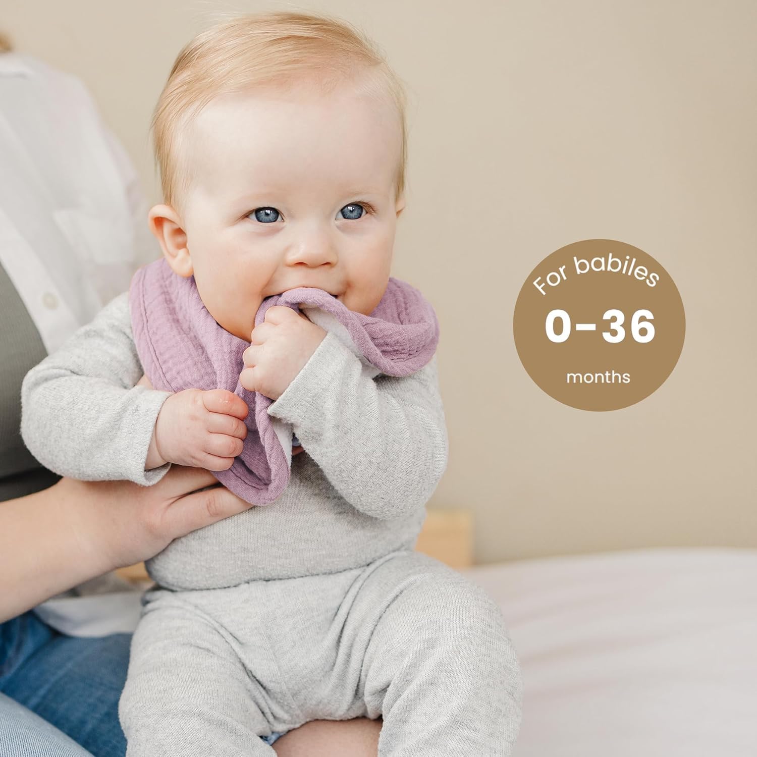 Konssy bibs used as burp cloths for feeding sessions and cleanups.