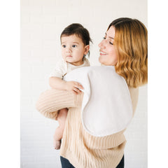 Konssy burp cloths measure 19 × 9.6 inches for full shoulder coverage.
