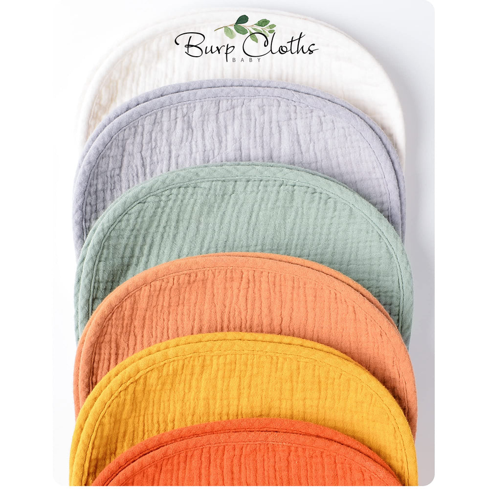 Konssy burp cloths in unisex colors suitable for boys or girls.