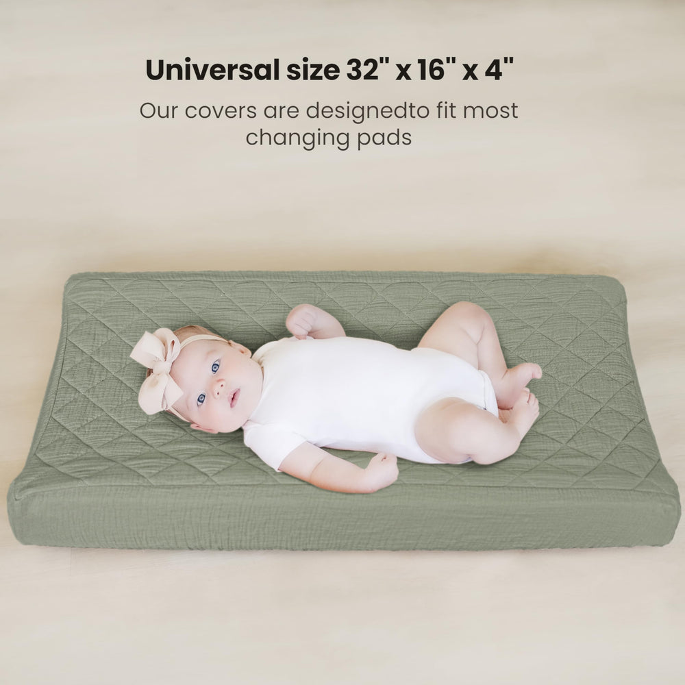 Konssy 360-degree elastic edge wraps securely for slip-free diaper changes