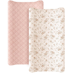 Konssy changing pad cover blossom pink with soft cotton top layer for gentle baby skin.