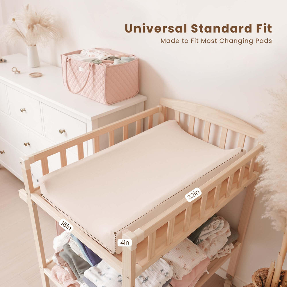 Konssy changing pad cover stain-resistant fabric eases messes and spills