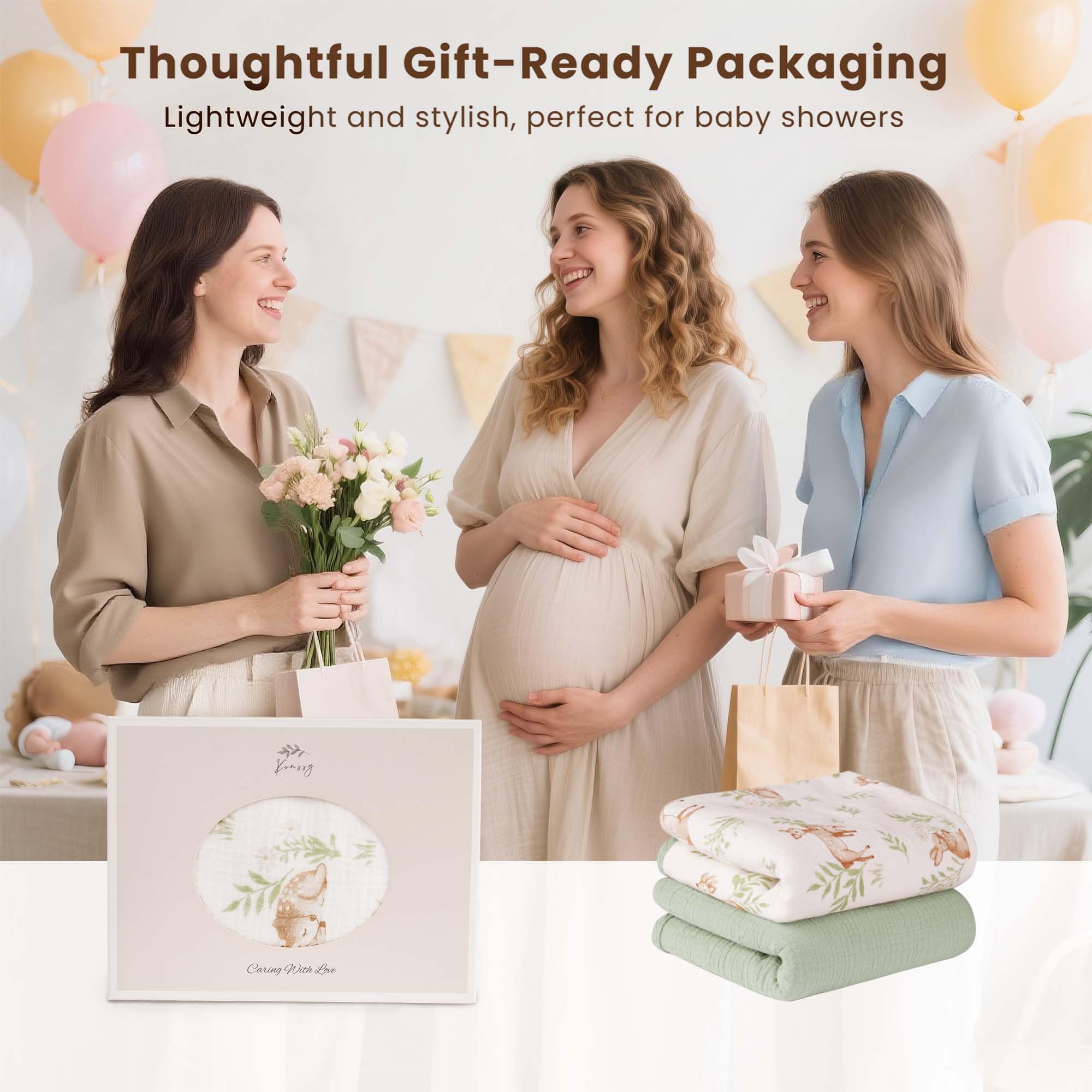 Konssy changing pad-gift-pack emphasizes a thoughtful baby shower gift for new parents