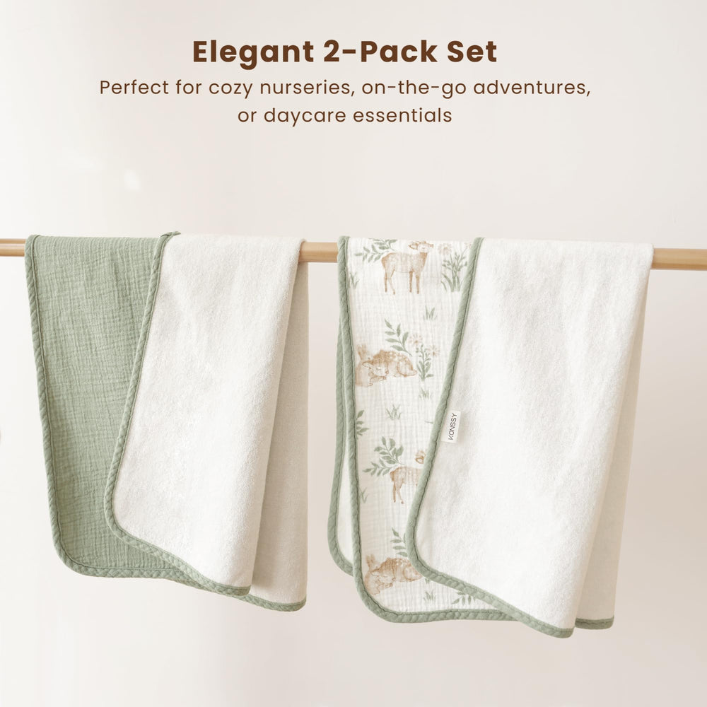 Konssy changing pad-on-bed-use illustrates surface protection during diaper changes at home