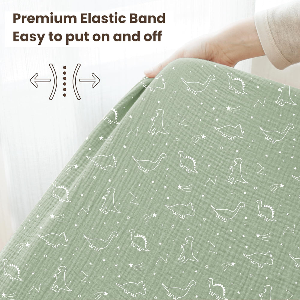 Konssy nursery design sheets add cute style to any crib