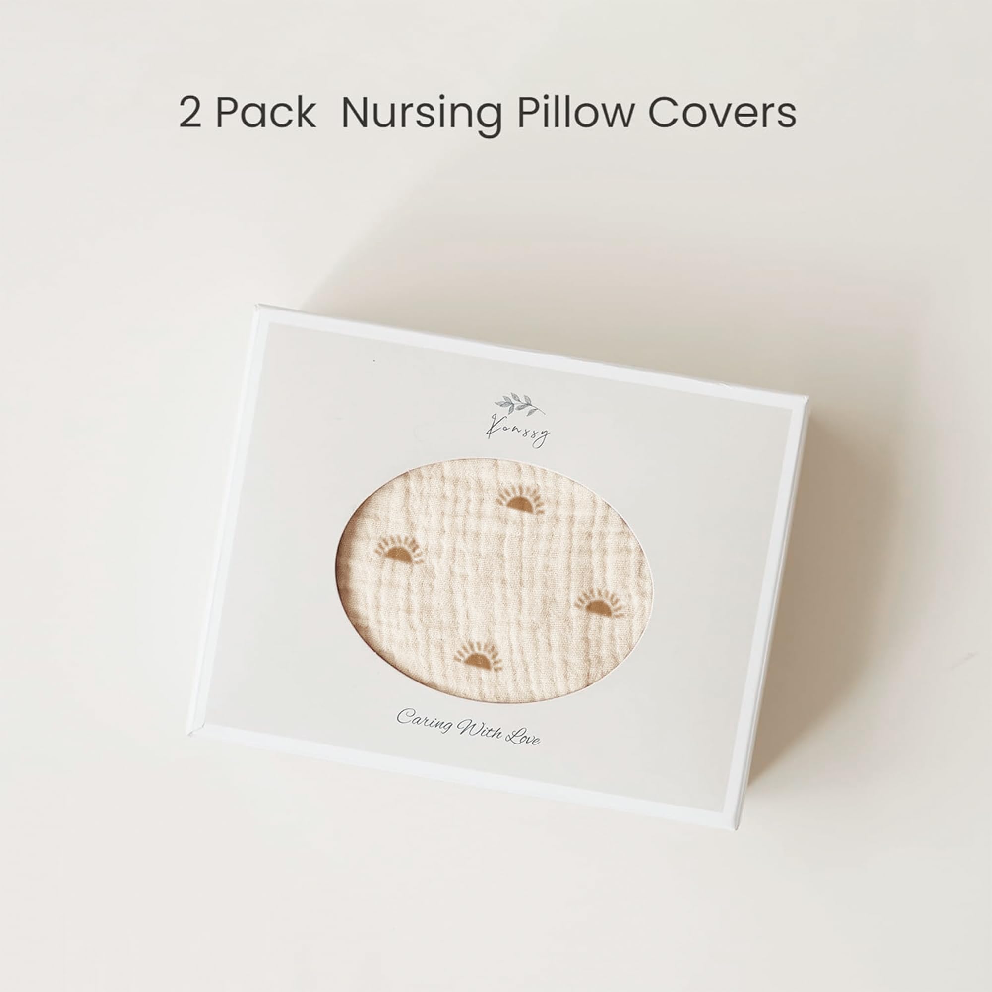 Konssy gift-ready nursing pillow cover makes a thoughtful baby shower gift