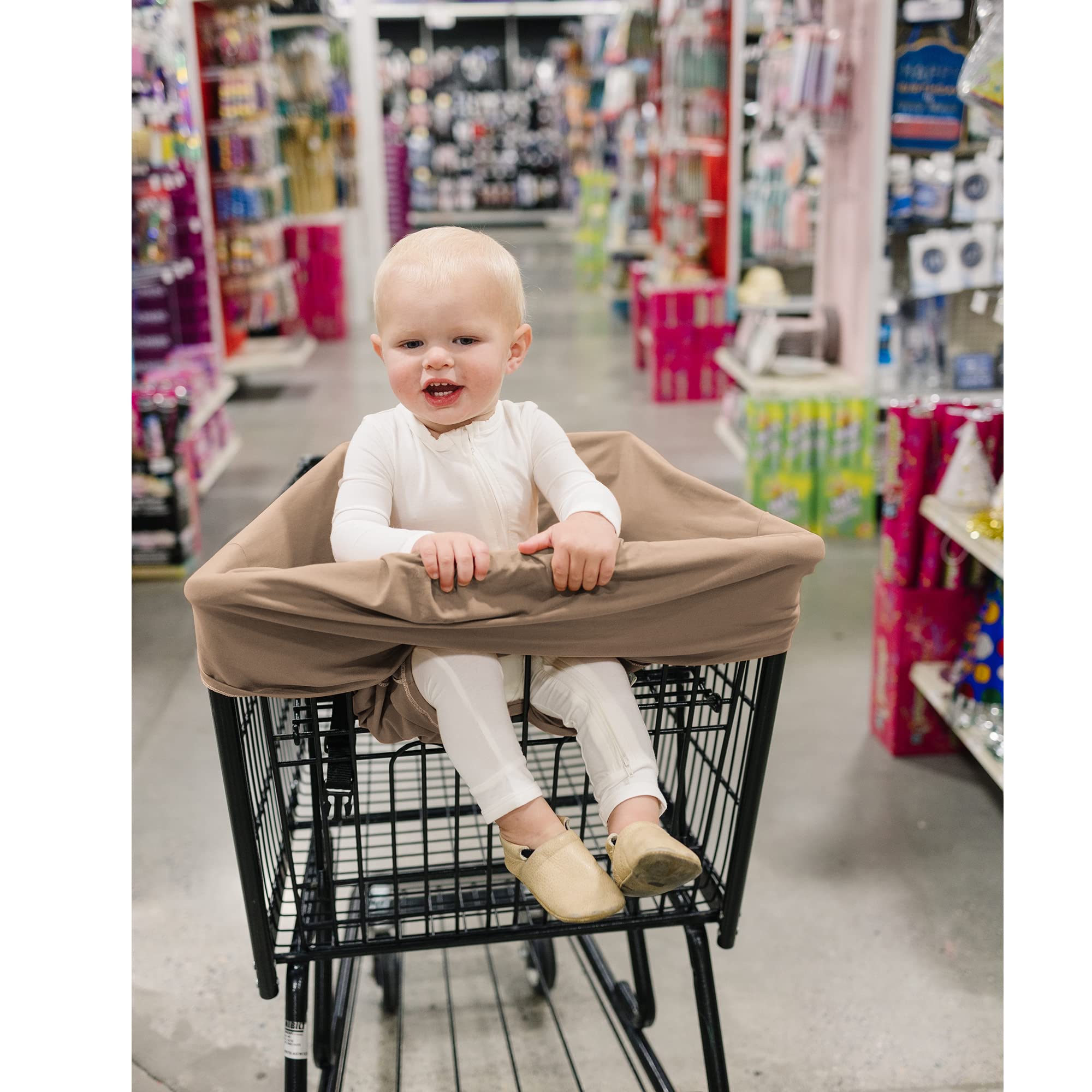 Konssy high-chair cover provides privacy and easy-clean dining surfaces.