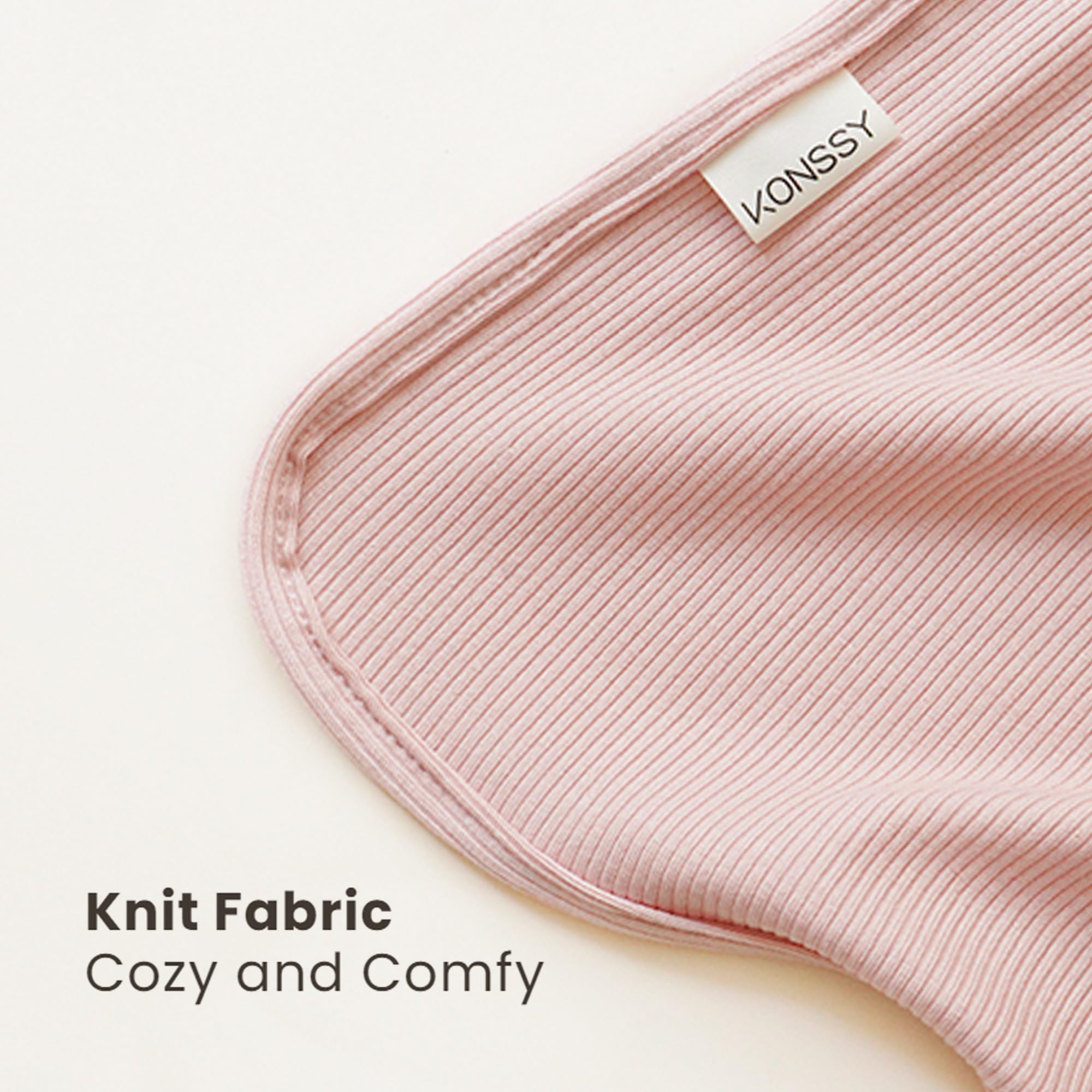 Konssy Knit Baby Blanket 33x42 swaddle size for growing babies