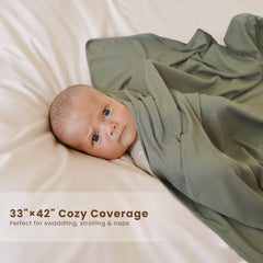 Konssy Knit Baby Blanket pack in crib for nap-time comfort
