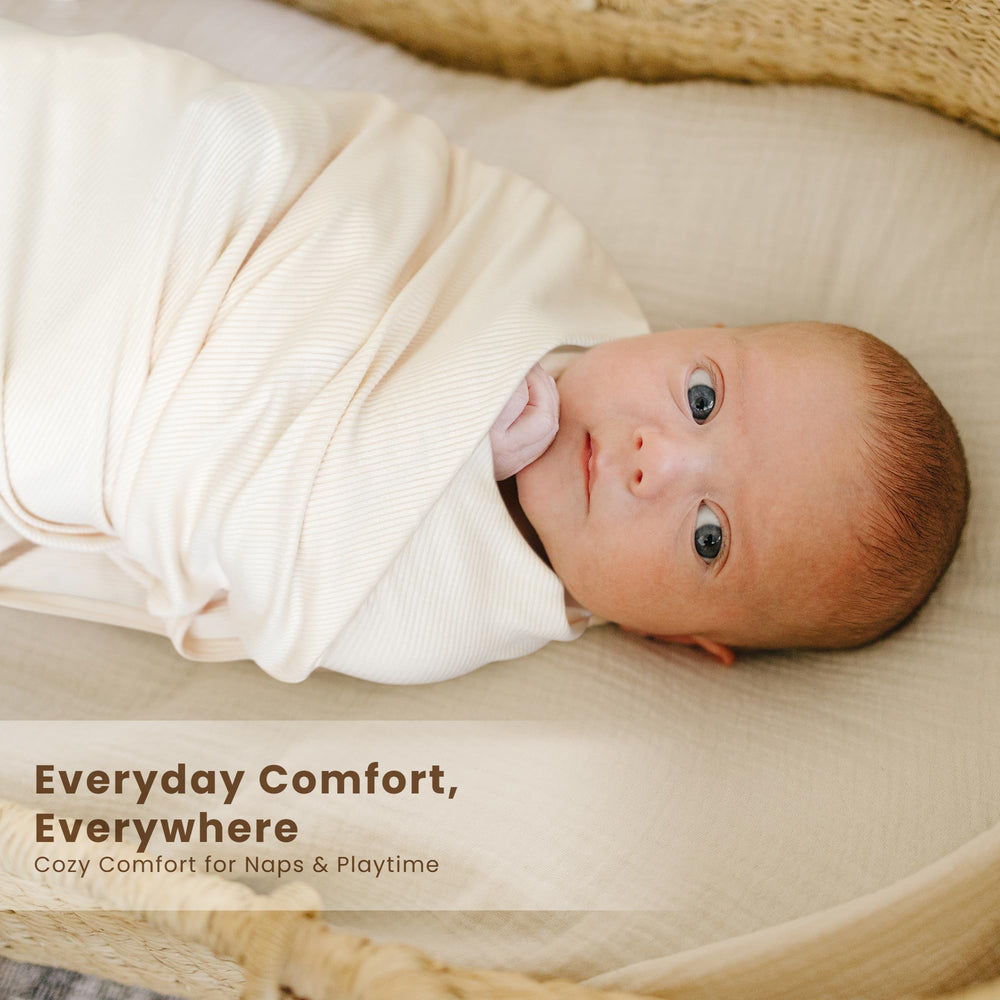 Konssy Knit Baby Blanket soft surface for stroller on-the-go comfort