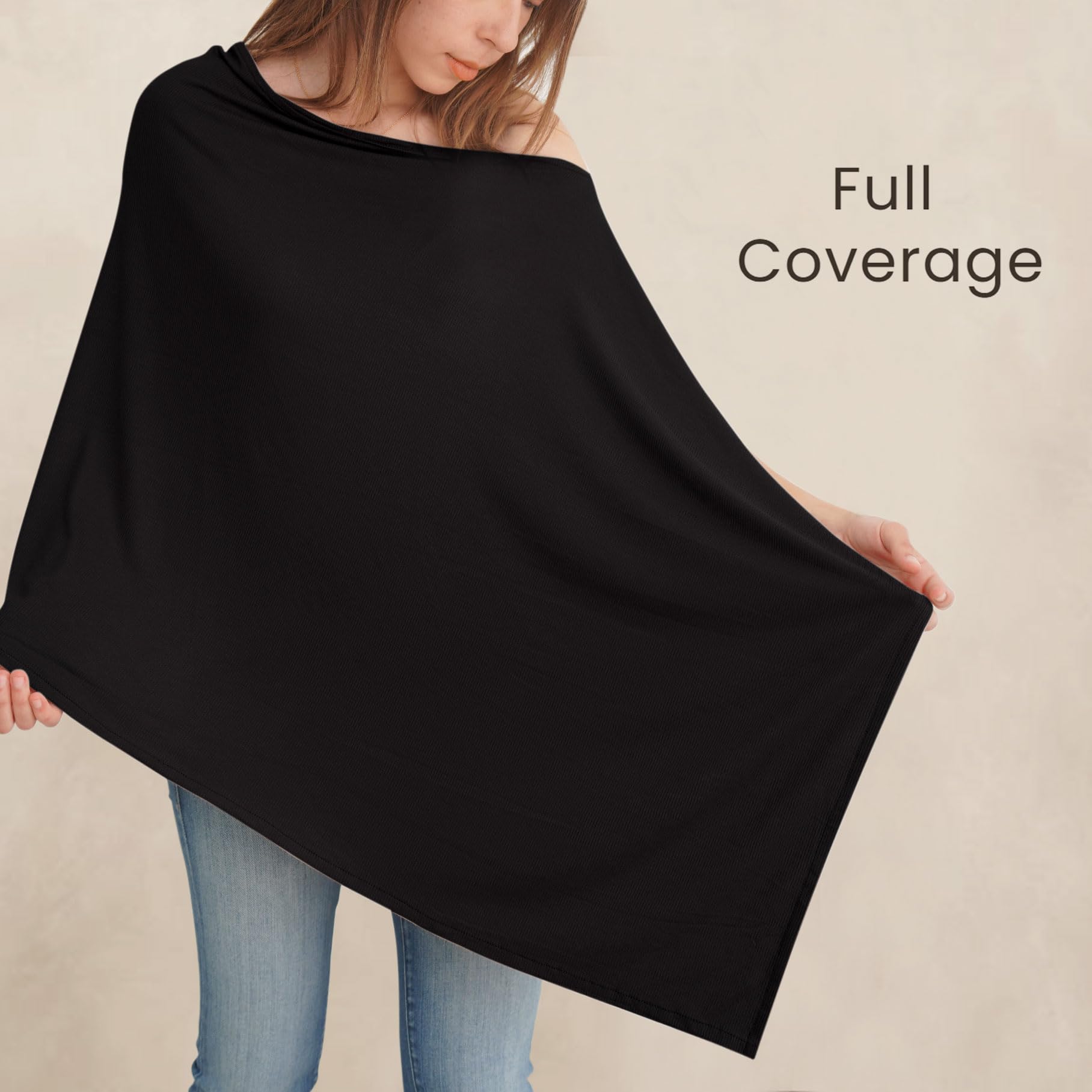 Konssy Knit Nursing Cover is machine-wash friendly and color-retentive.