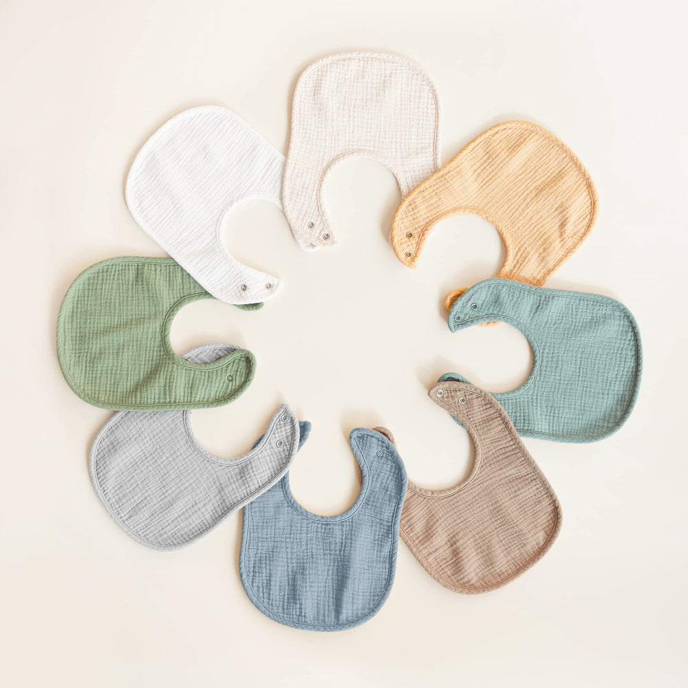 Konssy Muslin Baby Bibs gift set for baby showers and registry celebrations.