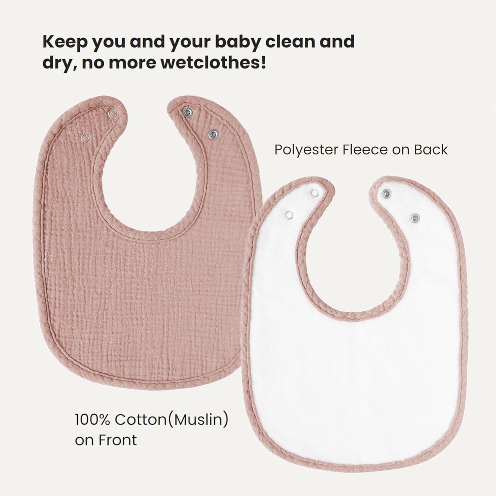 Konssy muslin bib set of 8 colors laid out for easy outfit matching
