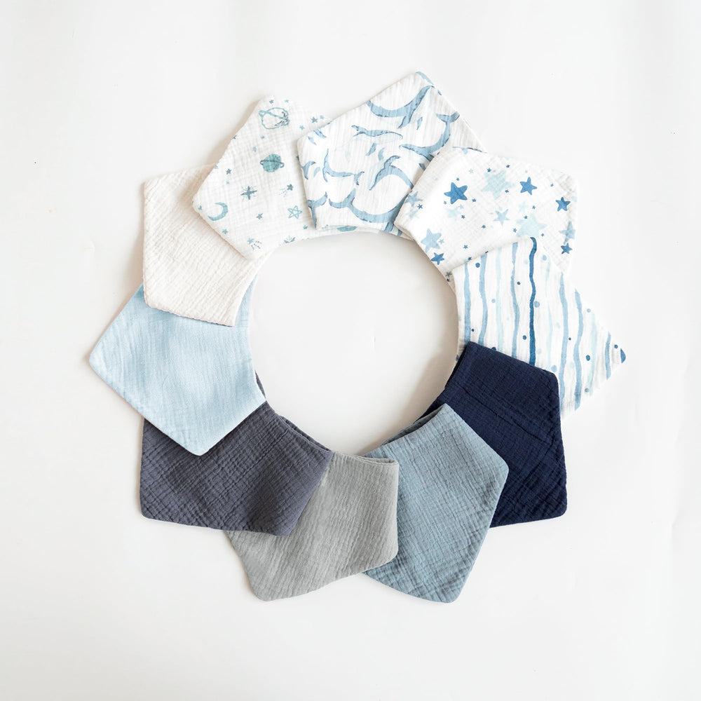 Konssy Bib during teething captures drool management and daily wear practicality.