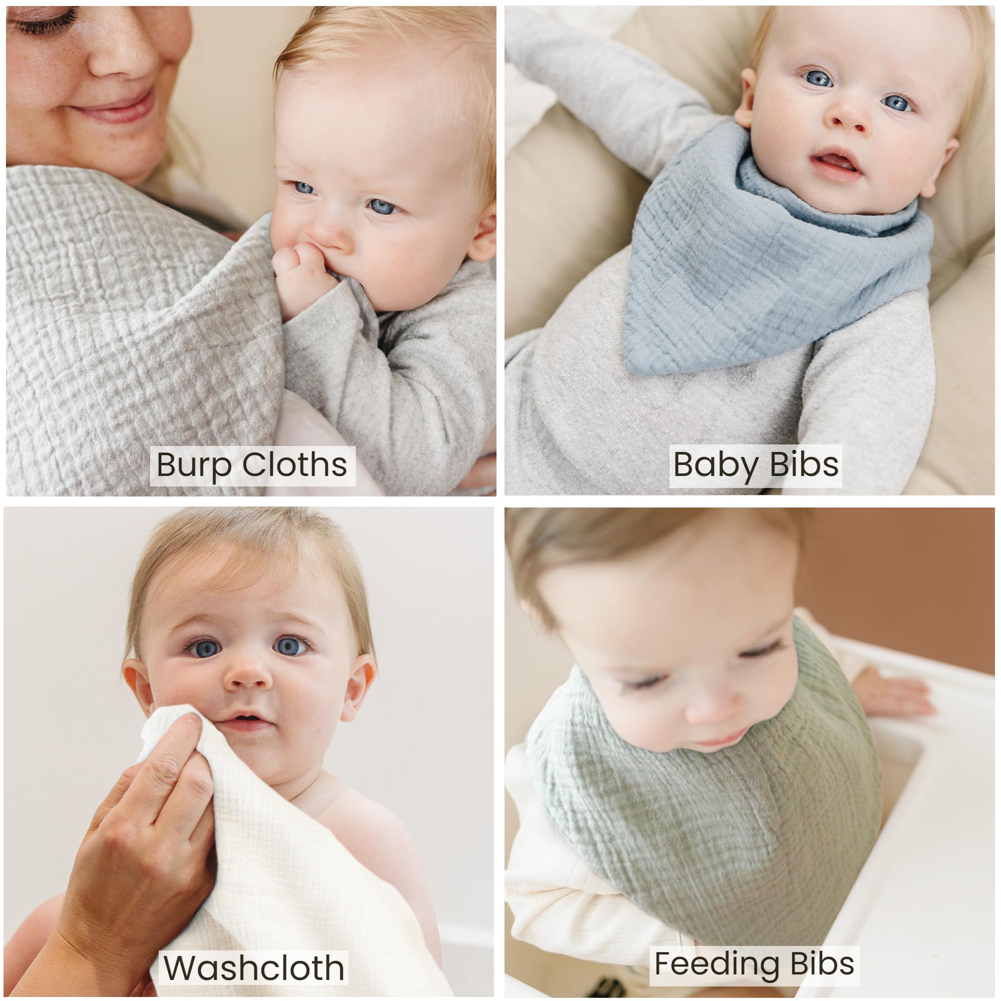 Konssy baby bibs are hand and machine washable for easy cleaning