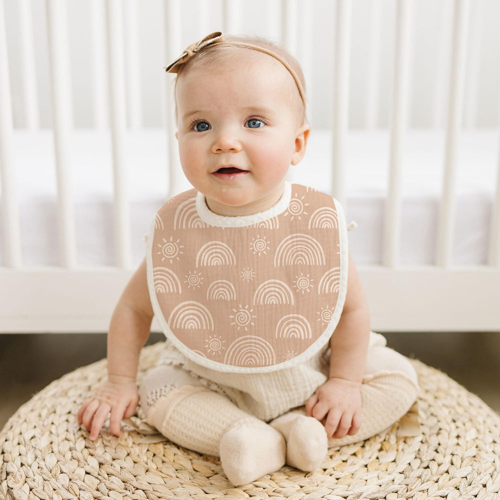 Konssy Muslin Baby Bibs 8-Pack color assortment, unisex designs for everyday outfits