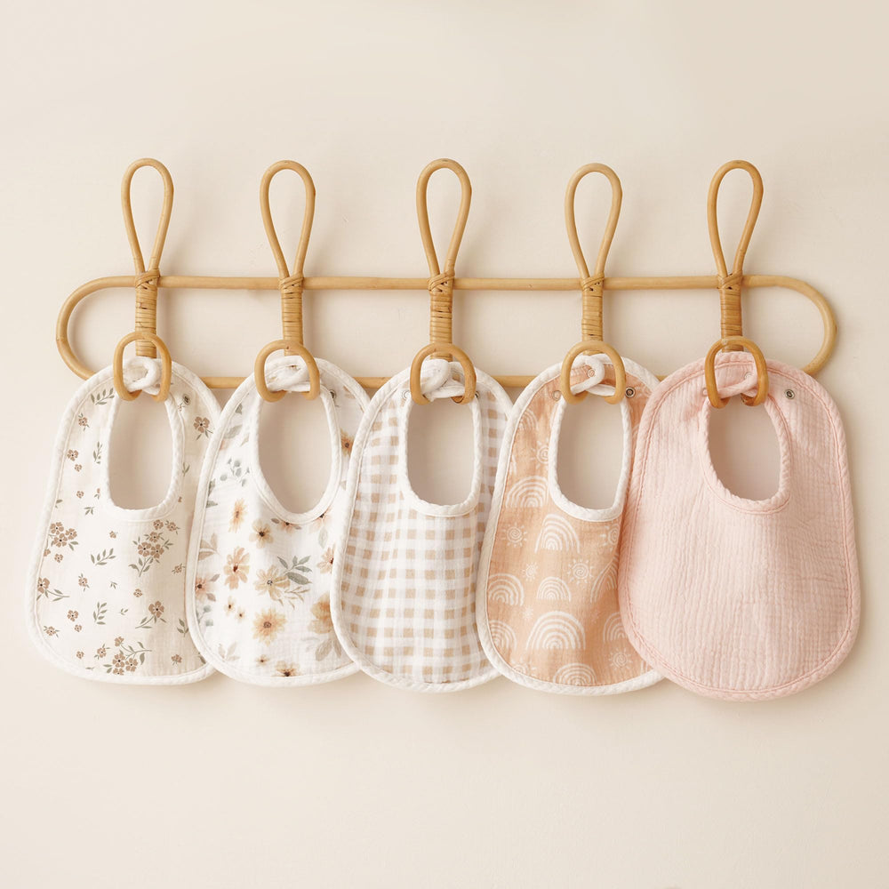 Konssy Muslin Baby Bibs 8-Pack drool absorption keeps clothes dry