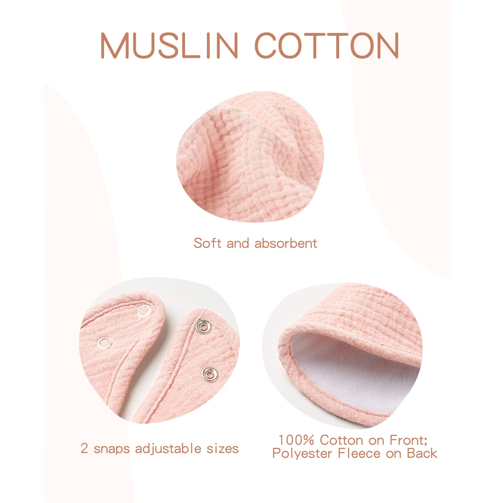 Konssy Muslin Baby Bibs show strong drool absorption during teething sessions