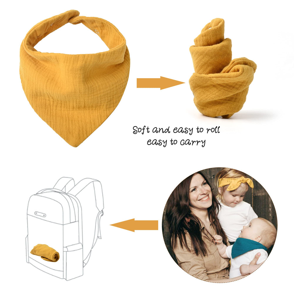 Konssy Muslin Baby Bibs presented as a thoughtful baby-shower gift