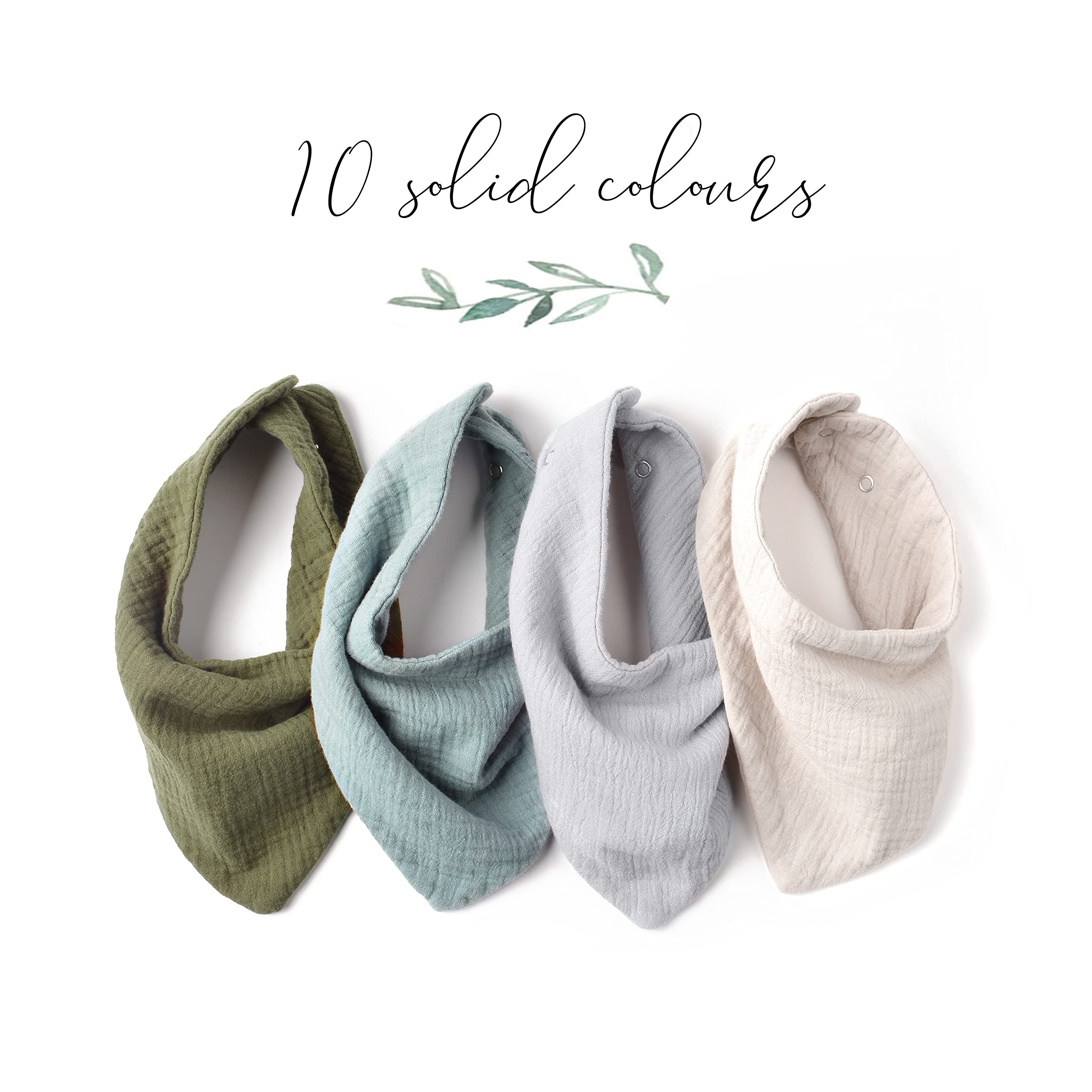 Konssy muslin-baby-bibs-gift-packaging presents a practical, thoughtful baby shower gift.
