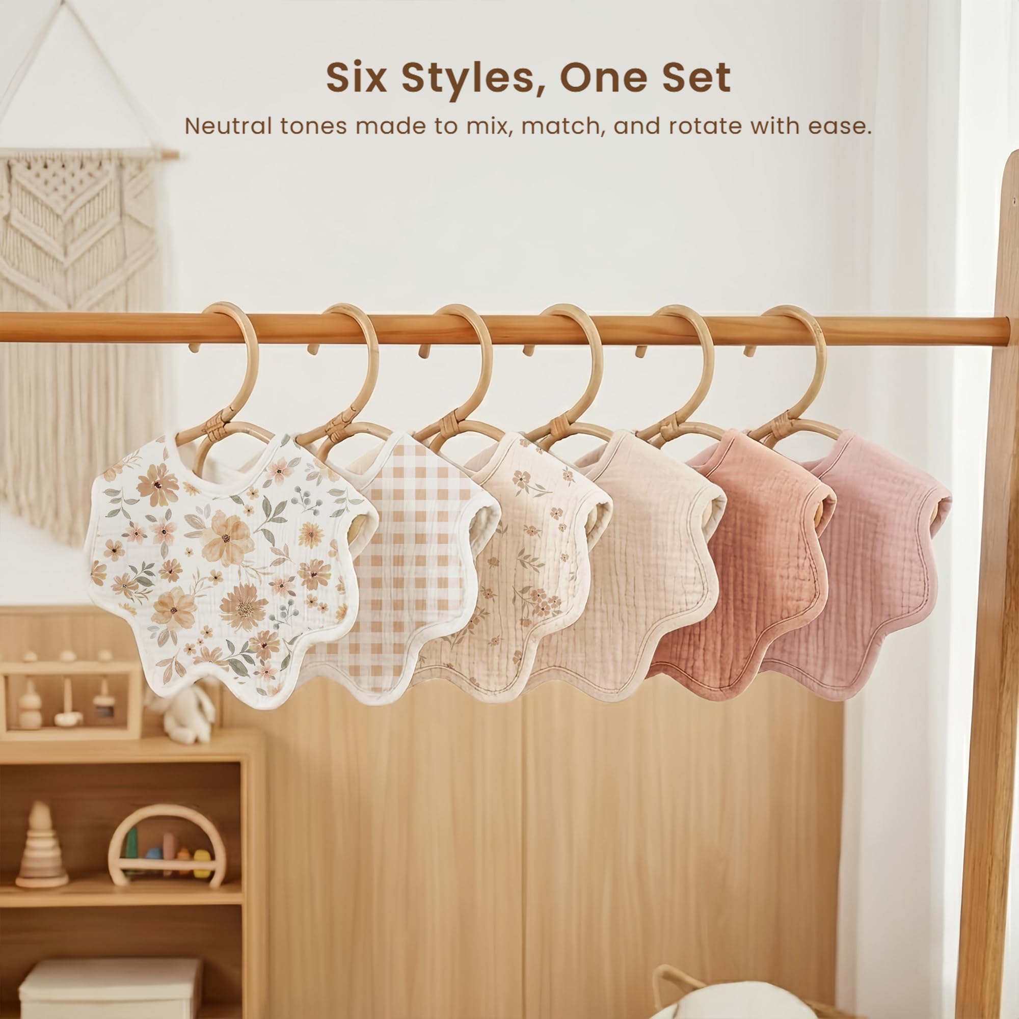 Konssy Muslin Baby Bibs gift-ready packaging for showers.
