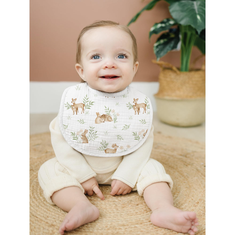 Konssy Bibs double as burp cloths for quick messes